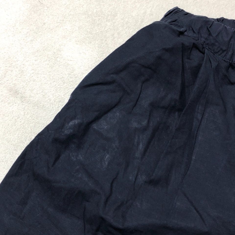 casey ケイシーケイシー リネンイージーパンツ テーパード ネイビー コットン リネン イージーパンツ サイズXS 1タック