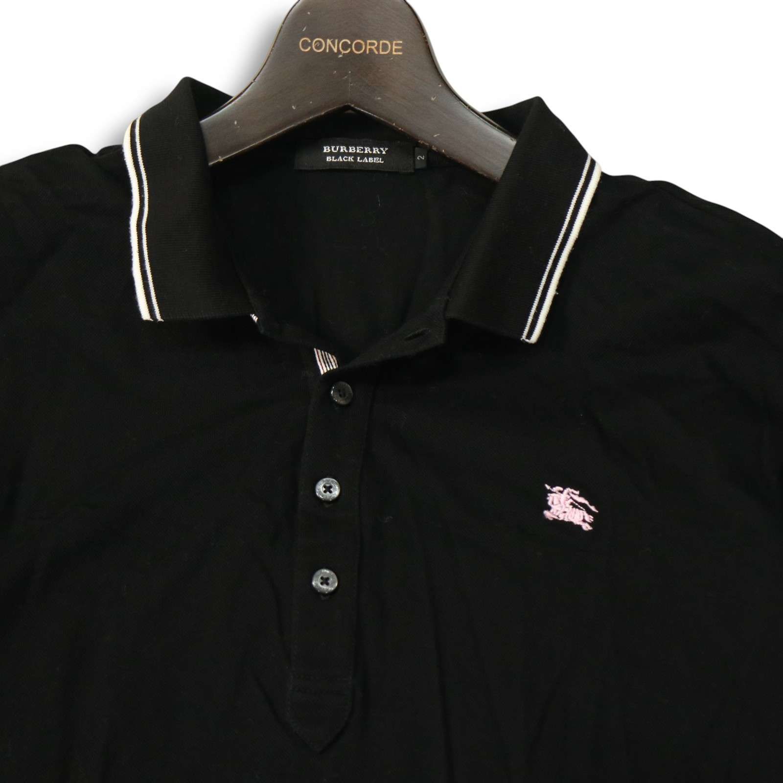 好配色 美品 \"Burberry BLACK LABEL\" 鹿子 ポロシャツ BURBERRY BLACK LABEL - BURBERRY BLACK LABEL 鹿の子