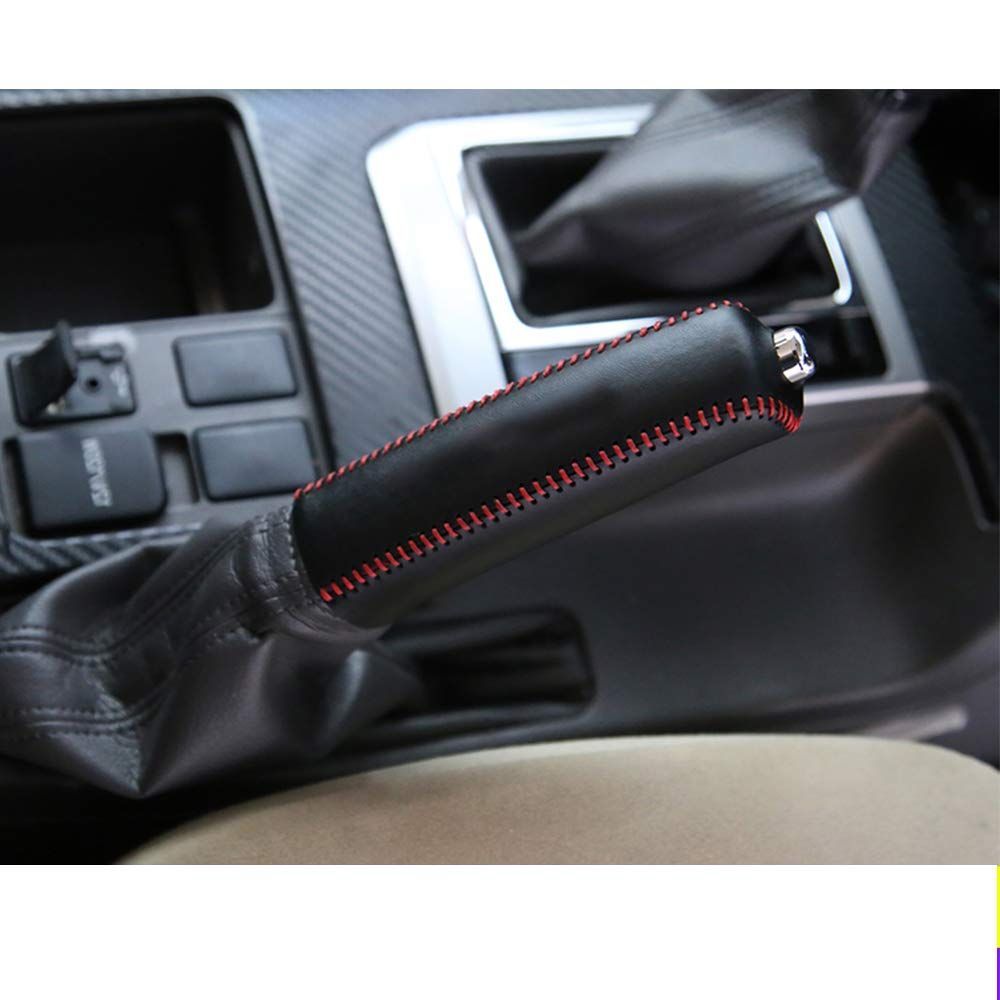 【数量限定】後期用 本革 サイドブレーキカバー 150系 本皮 レザーカバー ランドクルーザープラド キーケース キーカバー トヨタ サイドブレーキ 内装カスタムパーツ LEXLEYS (ブラック)