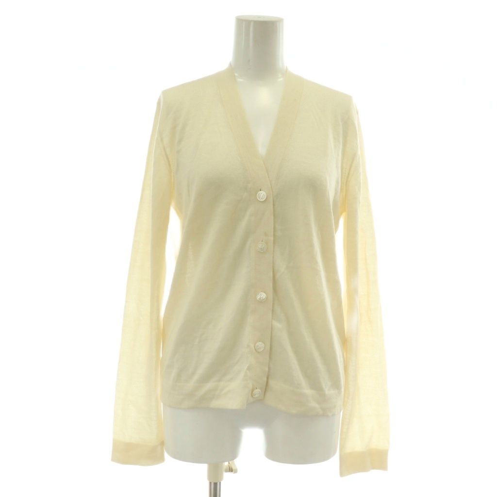 エルメス HERMES マルジェラ期 カーディガン ニット カシミヤ シルク混 長袖 SM 白 ホワイト |XZ GY18