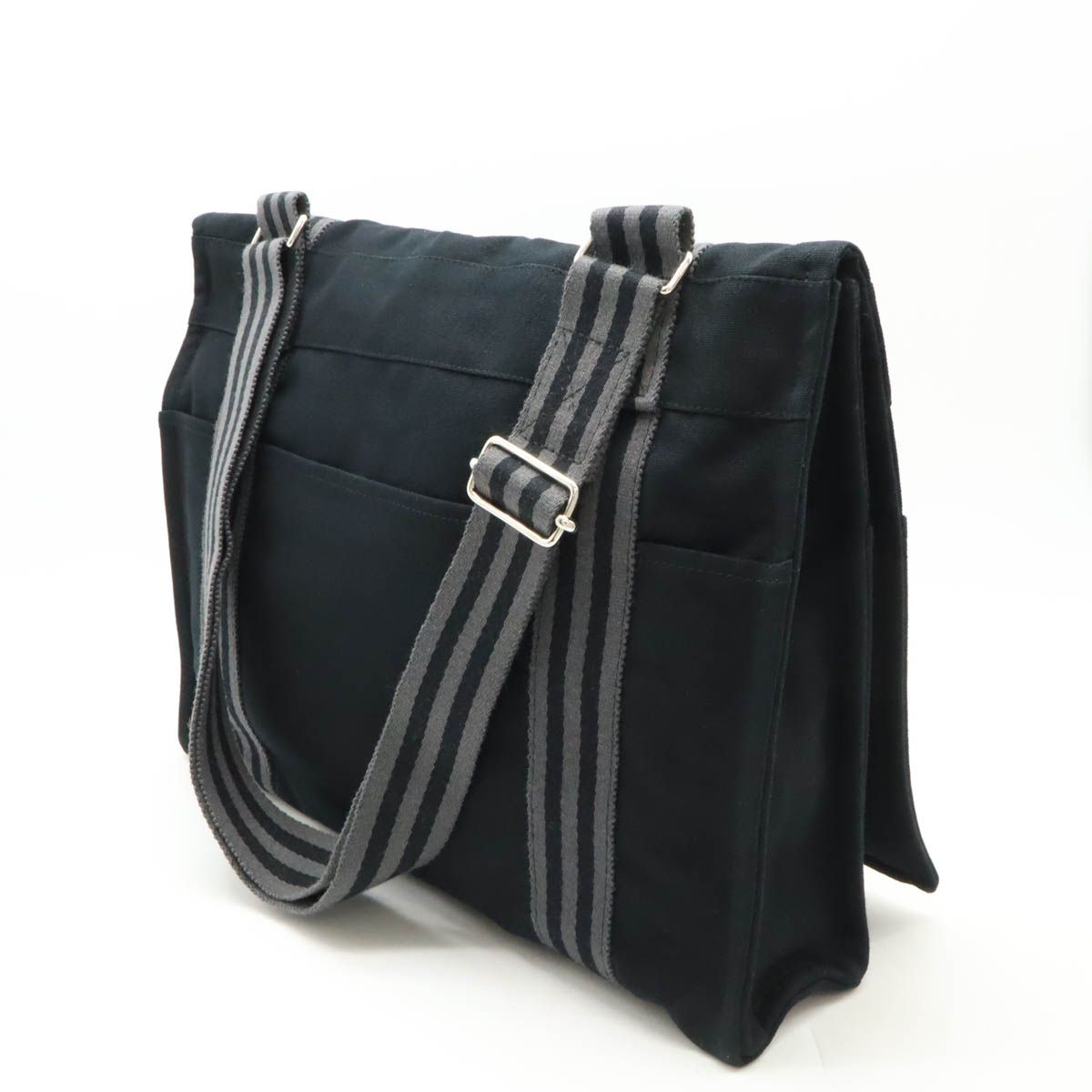 【良品】エルメス フールトゥ バサスMMネイビー メッセンジャーバッグ A4可 HERMES エルメス フールトゥ バサスMM ショルダーバッグ