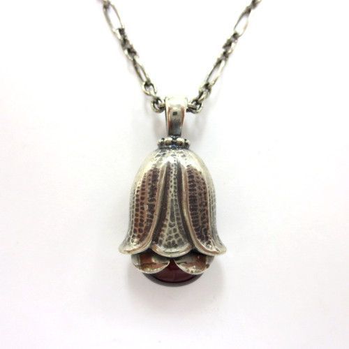 ジョージジェンセン2007ガーネットイヤーペンダントネックレス