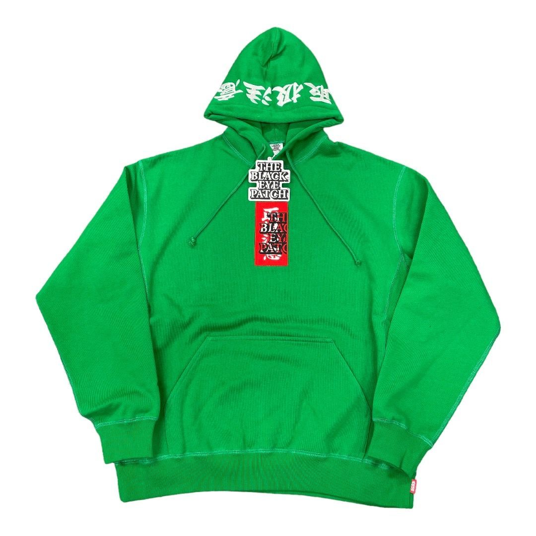 定価22000円 新品 BlackEyePatch HANDLE WITH CARE LABEL HOODIE GREEN