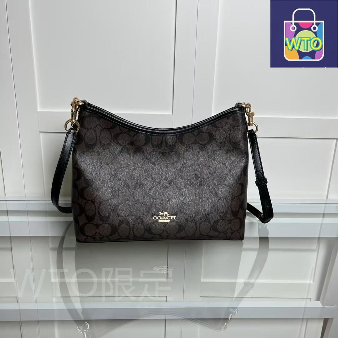 Coach ショルダーバッグ ダークブラウン 保存袋付き 新品未使用 COACH コーチ ショルダーバック シグネチャー ダーク