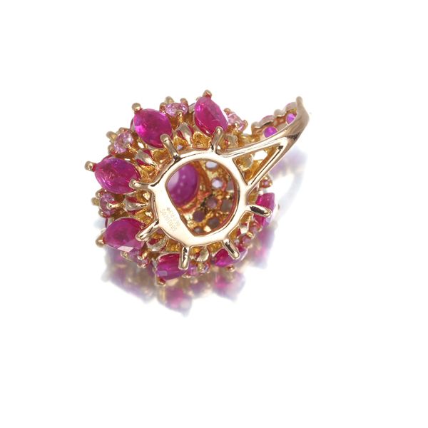 GSTV ペンダントトップ ルビー 0.90ct サファイア 0.20ct ダイヤ  