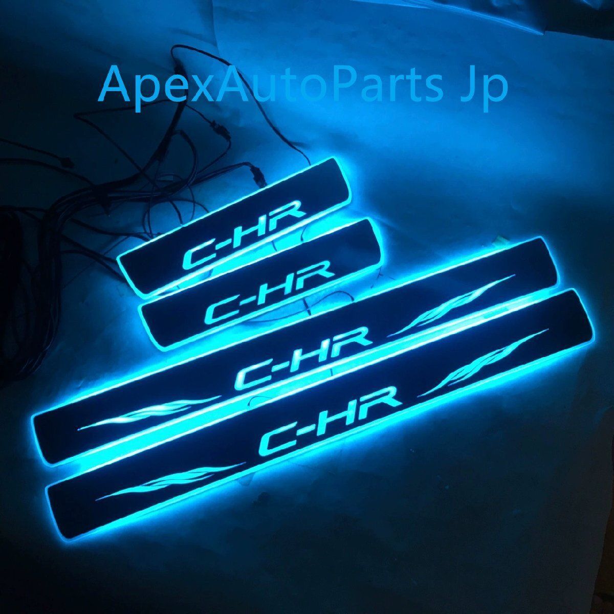 トヨタ C-HR 流光ダイナミックLEDサイルステップ 7色チェンジイルミネーション ウェルカムステップ 4Pセット