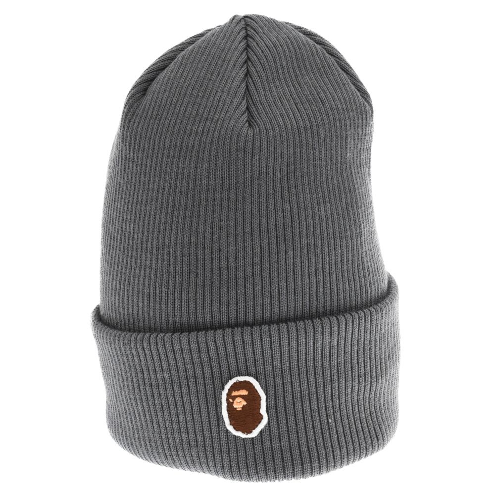 A A BATHING APE ロゴ ニット グレー ◇A BATHING APE エイプ◇ロゴ