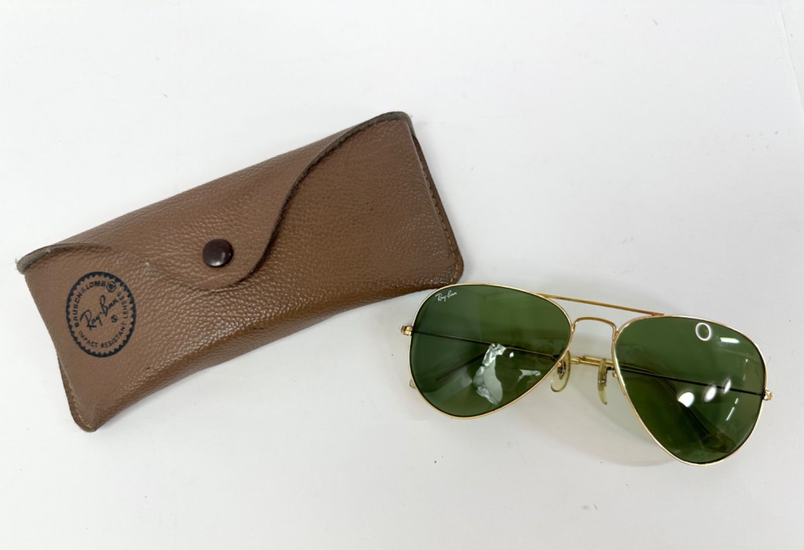 SA4【中古品】Ray-ban レイバン サングラス ゴールドカラー フレーム 型番不明