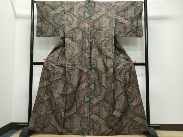 平和屋着物□全通柄九寸名古屋帯 本場染大島紬 吉祥間