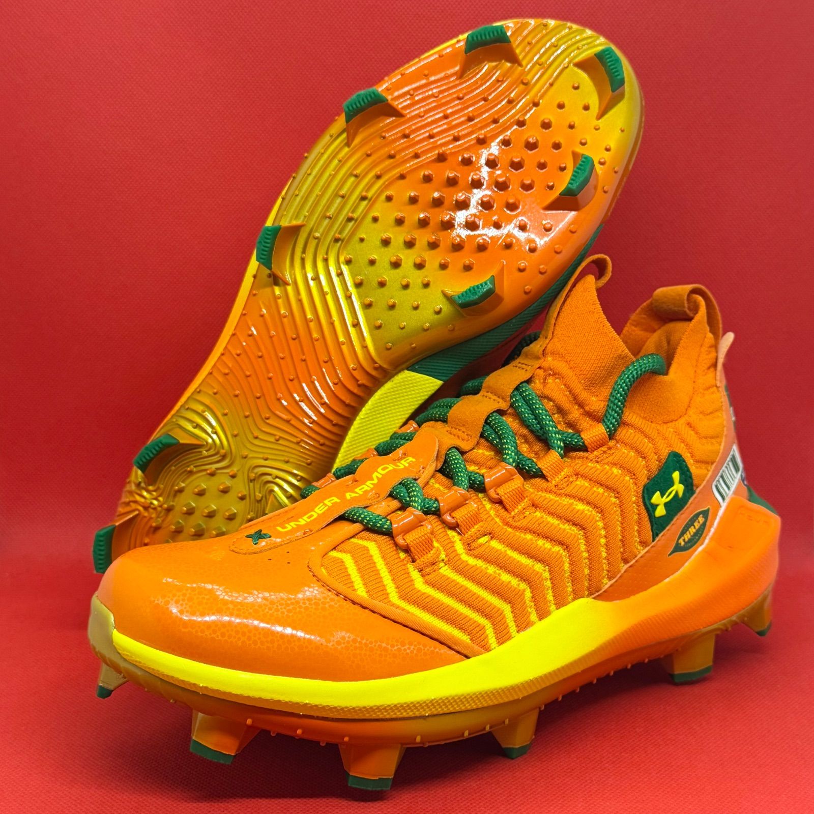 USアンダーアーマー野球スパイク ハーパー9 TPUソール ジュース