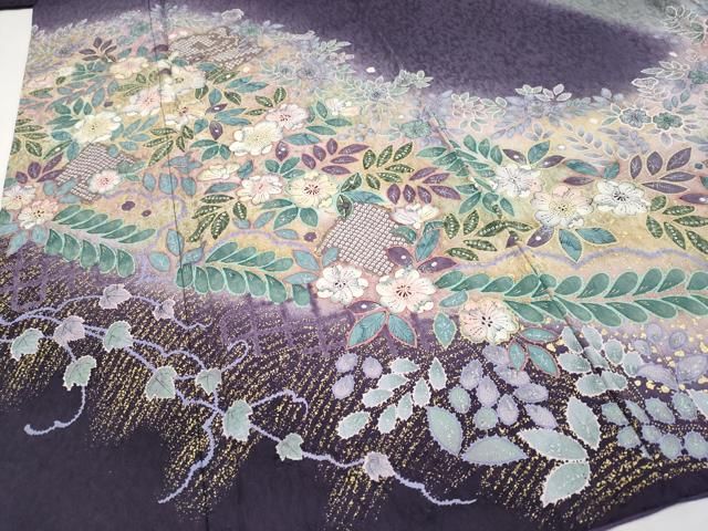 平和屋着物□極上 訪問着 辻が花 絞り 暈し染め 金銀彩 逸品  