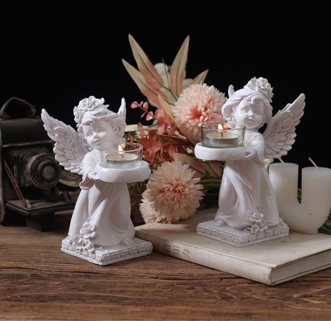 フランスアンティーク 天使のキャンドルスタンド キャンドルスタンド