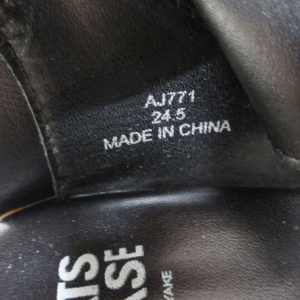 PLEATS PLEASE ISSEY MIYAKE プリーツプリーズ イッセイミヤケ ウエッジソール コルクサンダル 24.5cm ブラック レディース 古着 KIN-KAAI_COM