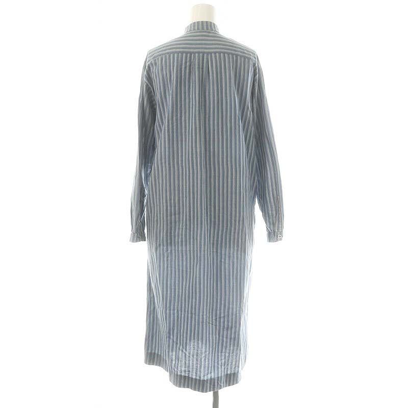 ✨新品タグ付✨マリメッコ　ストライプ ウエストリボン付きシャツワンピース　ロング Cookie Chocolate / ウエストリボン付きストライプシャツワンピース11