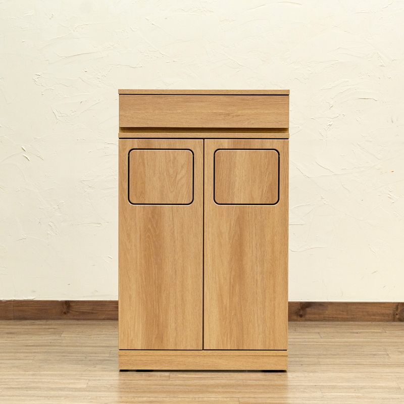 フラップ式ダストボックス 2分別 引出し付 ゴミ箱 キャビネット - メルカリ