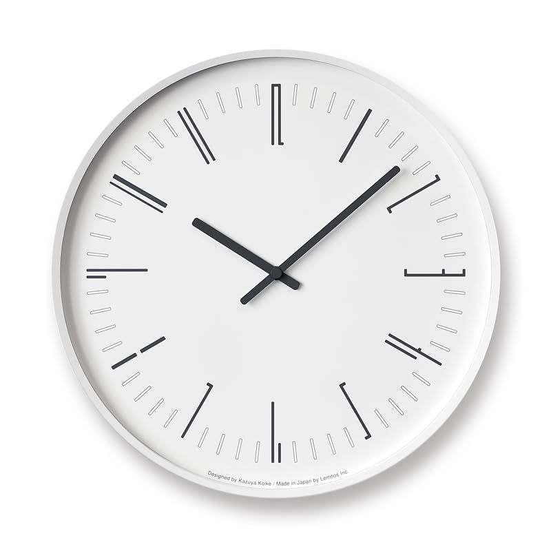 レムノス 掛け時計 ドローウォールクロック アナログ 白 Draw wall clock KK18-13 WH Lemnos