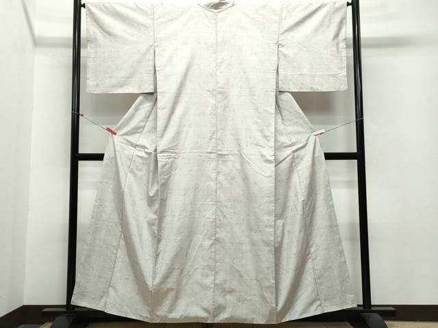 平和屋着物○本場大島紬 白大島 7マルキ 吉祥文 正絹 逸品 CAAR8366vf