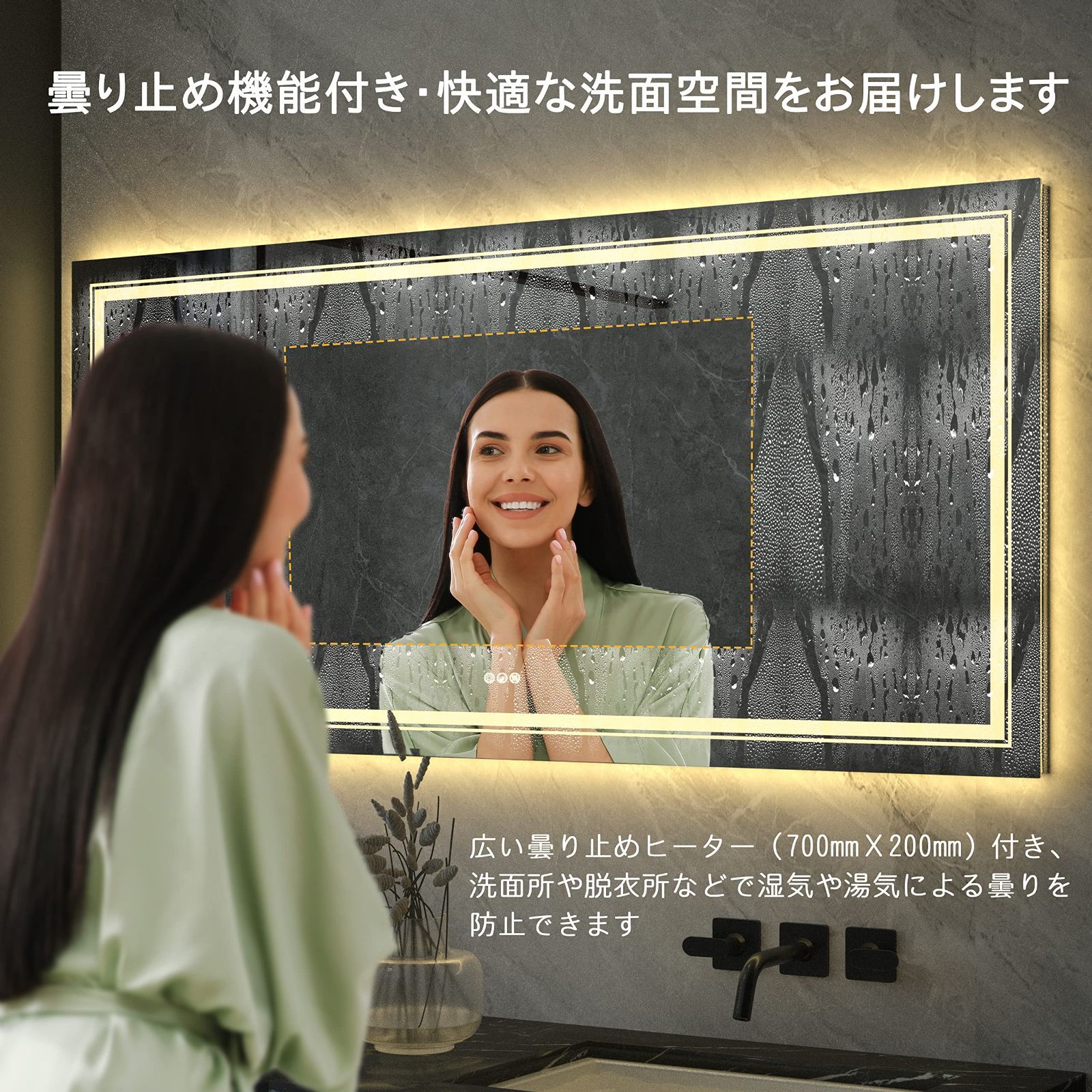 Susire 洗面台鏡 壁掛け 女優ミラー ledライト付き おしゃれ Susire 洗面台鏡 壁掛け 女優ミラー ledライト付き おしゃれ
