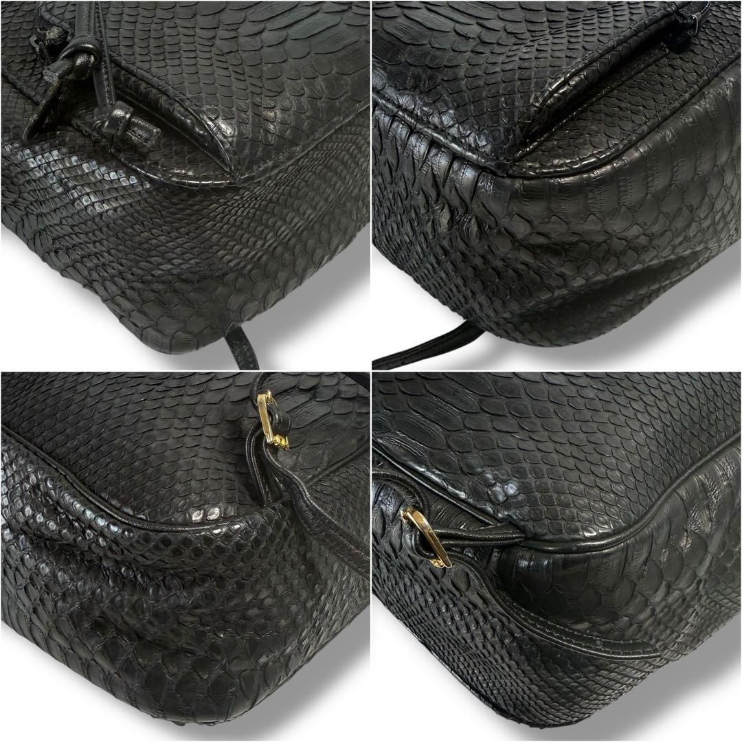 極美品】パイソン 蛇革 ヘビ革 2way リュックサック リュック 極美品】パイソン 蛇革 ヘビ革 2way リュックサック リュック
