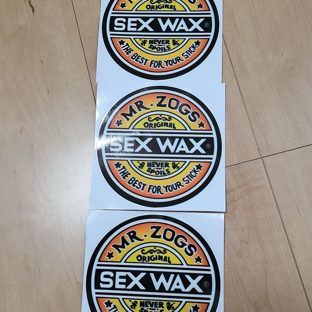 やっ、やっぱりSEXWAX ステッカー 3枚セット イエロー 直径13cm - メルカリ