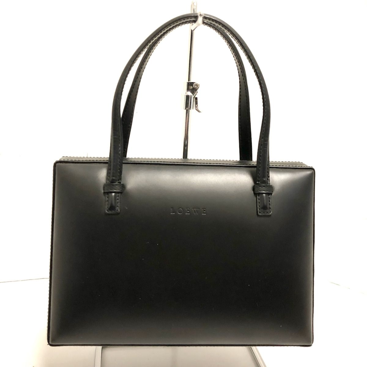 LOEWE(ロエベ) ハンドバッグ美品 - 黒 レザー - メルカリ