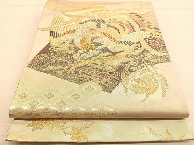 平和屋本店□極上 有職組紐道明 帯締め 冠組 裏葉柳色 宮内庁御用 国立  