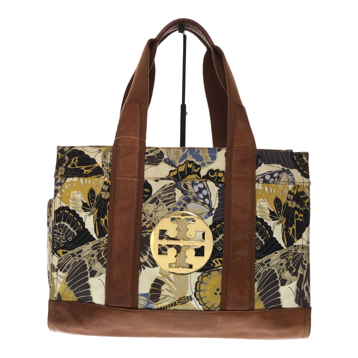◇中古品◇ TORY BURCH トリーバーチ トートバッグ ナイロン レザー 蝶 