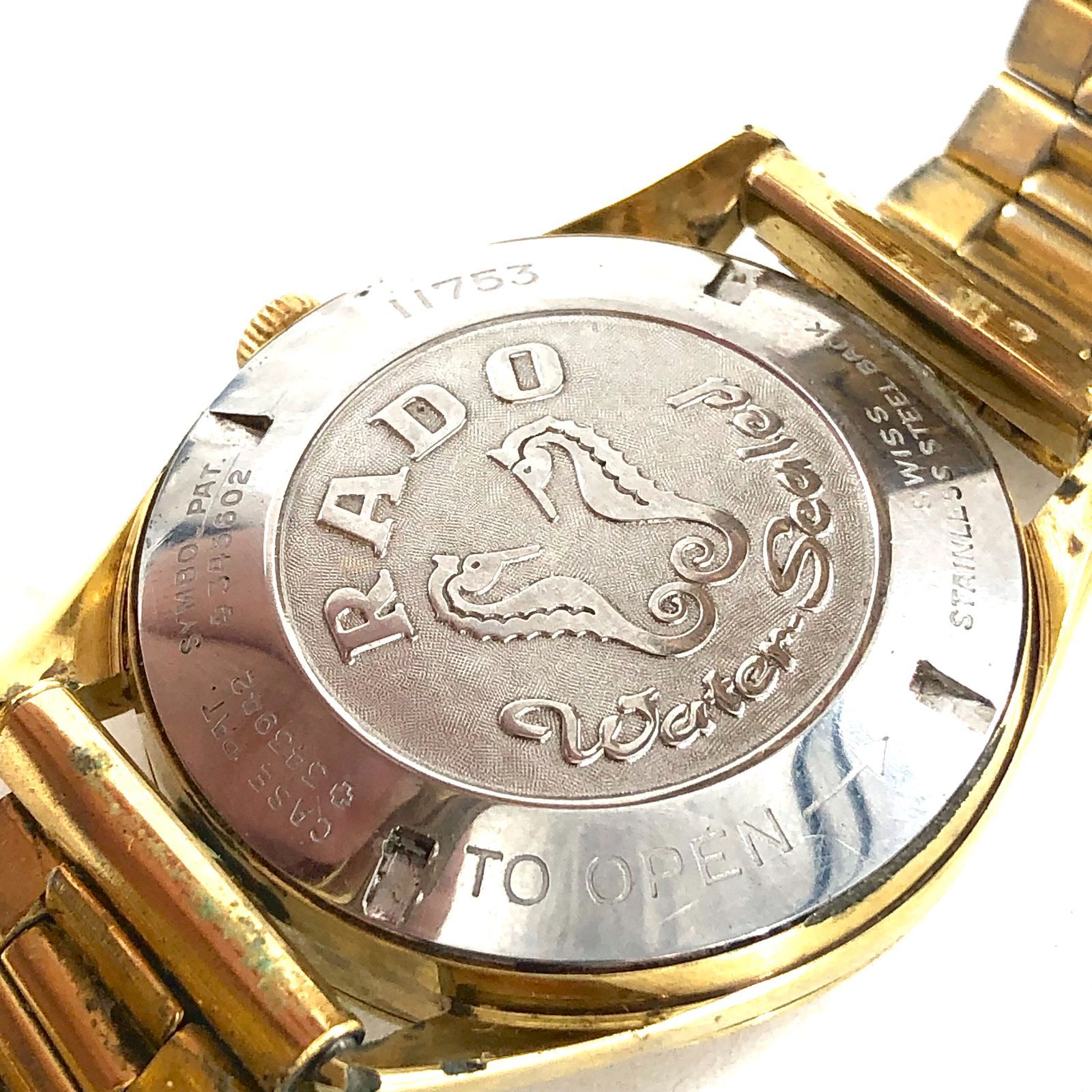 稼働 良品 シチズン エクシード 1930-191331 QZ ゴールド文字盤