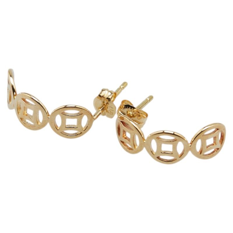 スタッドピアス K18YG イエローゴールド レディース【1-0210831  