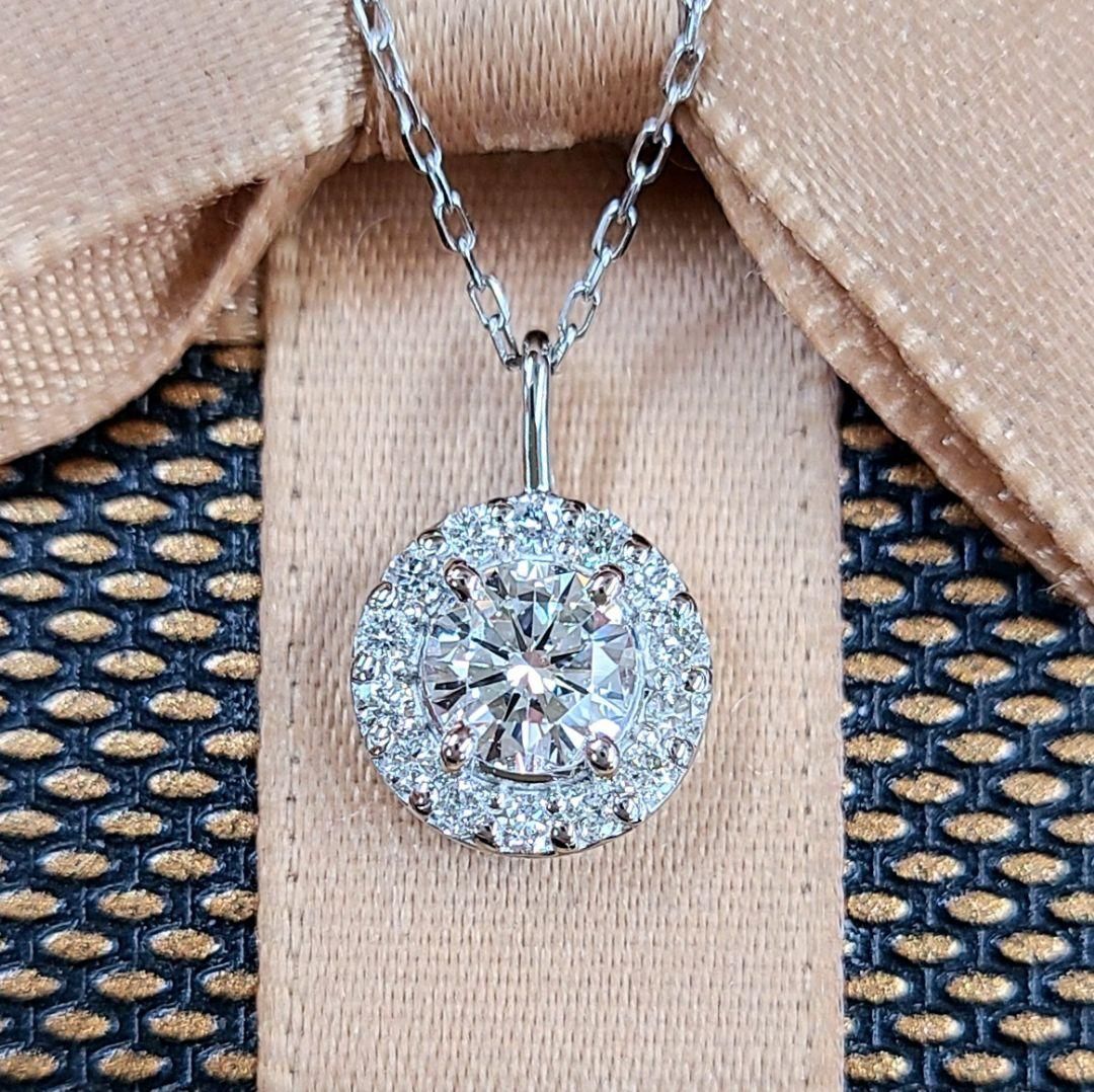 ☆セール 【緊急値下げ/良品】Pt850 ダイヤネックレス D0.22ct - 通販