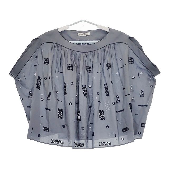 特別価格 xs1966 perhonen mina piece 定価38000円 シルクコットン 刺繍 シャツ/ブラウス(長袖/七分)