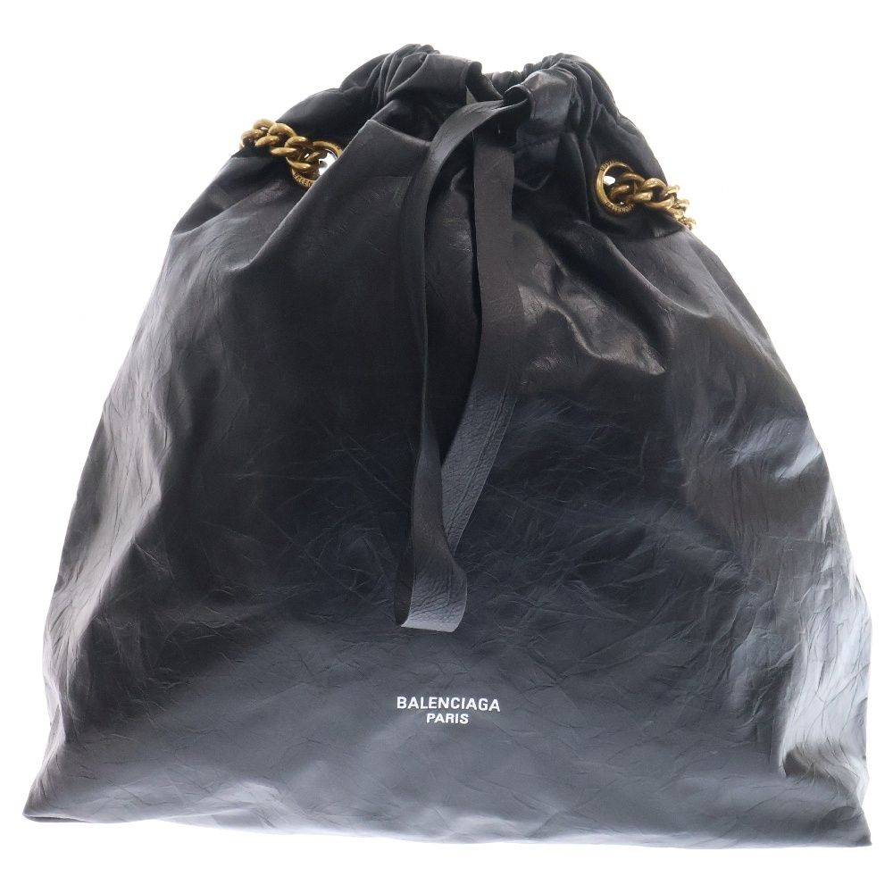BALENCIAGA バレンシアガ CRUSH クラッシュチェーンレザーショルダーバッグ トートバッグ ブラック 742941