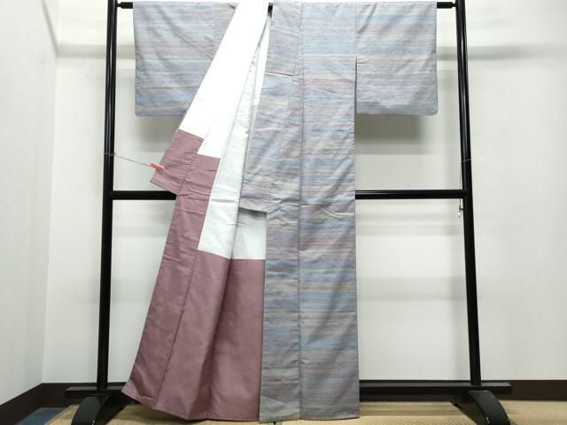 平和屋着物●紅花紬　米沢　霞文　正絹　逸品　CAAT7093vf 平和屋着物○紅花紬 米沢 霞文 正絹 逸品 CAAT7093vf - メルカリ