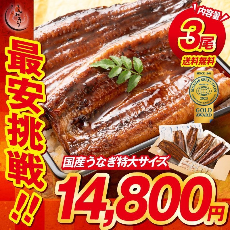 鰻 うなぎ ウナギ 蒲焼き 無頭 国産 国産うなぎ 特大サイズ 約200g×5尾