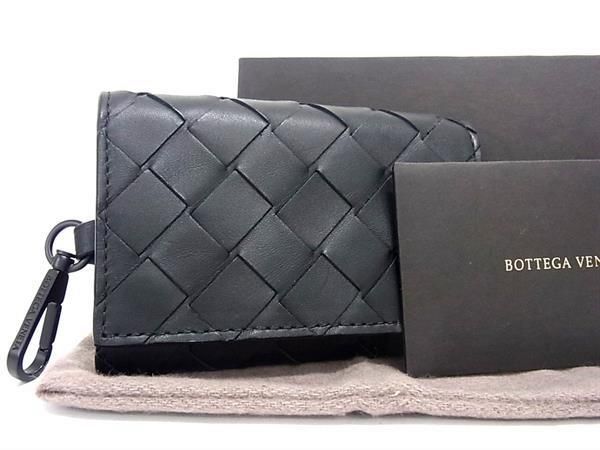 BOTTEGA VENETA ボッテガヴェネタ イントレチャート レザー 6連 キーケース 鍵入れ メンズ ブラック系 AT2416