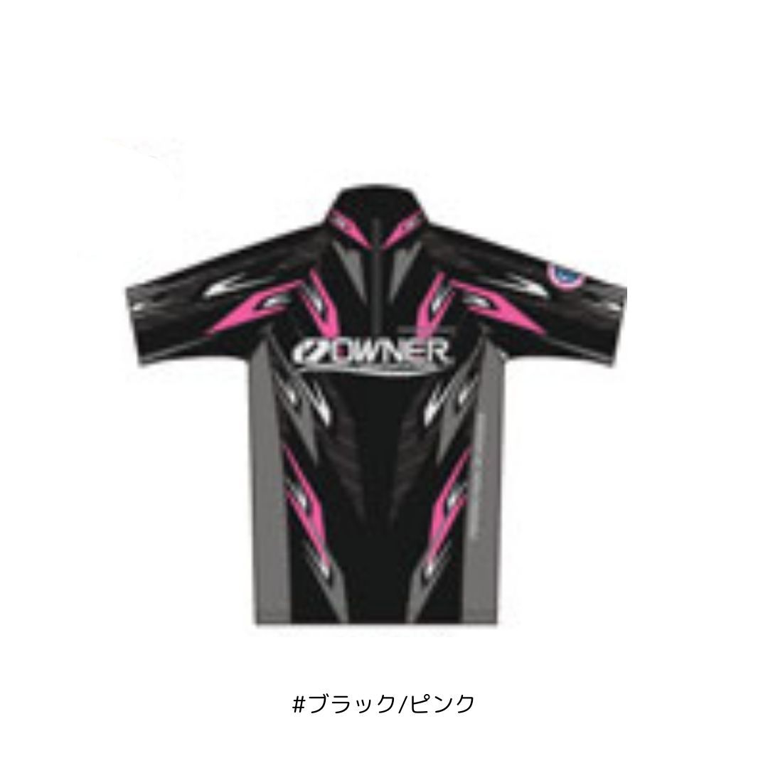 OWNER 半袖ストレッチシャツ Lブラック/ピンク 半袖ストレッチシャツ #Lサイズ #ブラック/ピンク OWNER（オーナー）