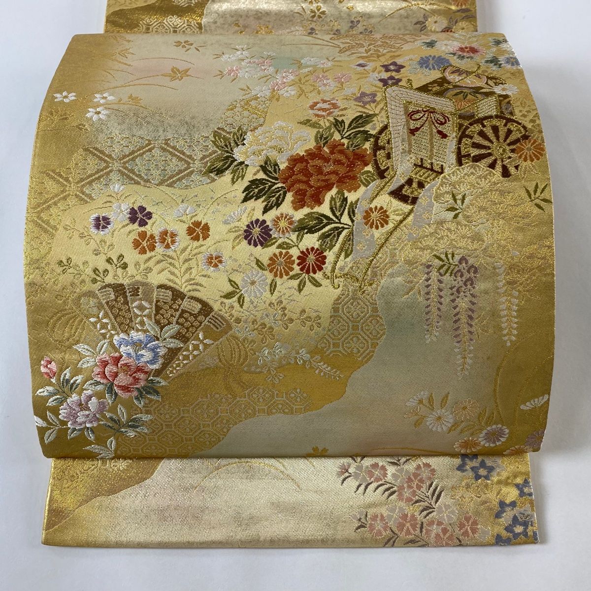 袋帯　ベージュ　金糸　作家もの e1d3f39da37a400a72f64fc6603141