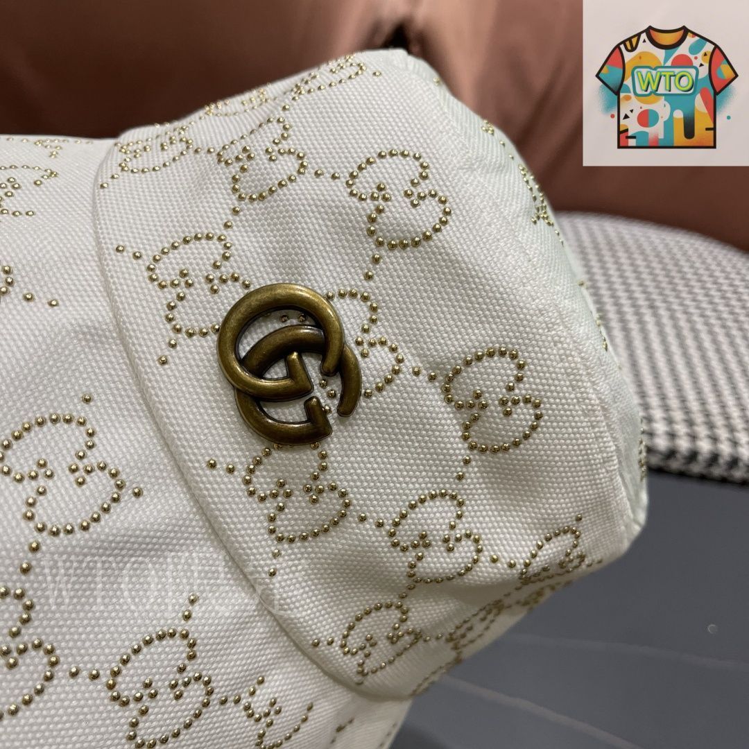 【GUCCI】グッチ 刺繍 ナイロンブレンド フィッシャーマンハット GUCCI】グッチ 刺繍 ナイロンブレンド フィッシャーマンハット
