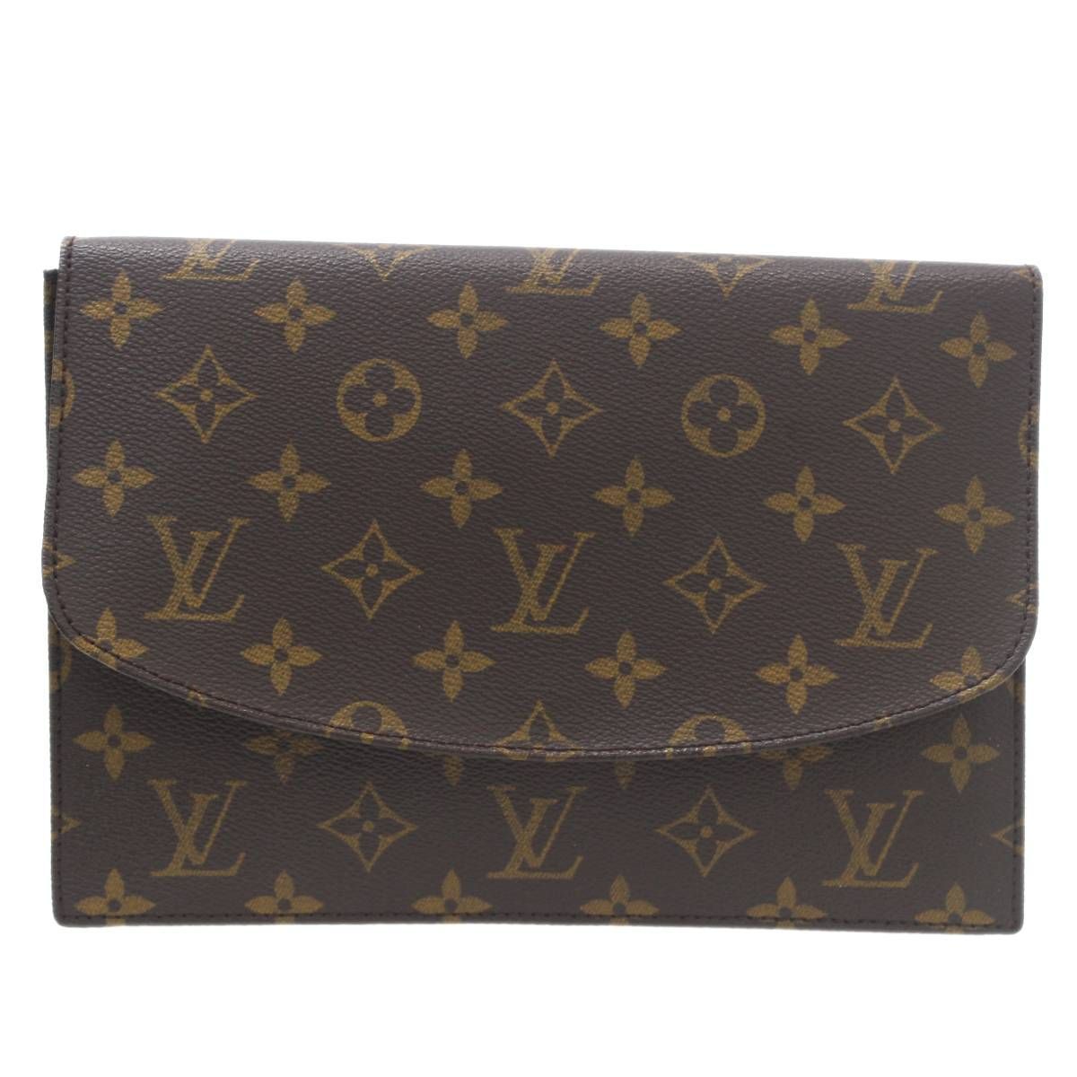 LOUIS VUITTON ルイヴィトン ポシェット ラバ クラッチバッグ モノグラム ブラウン M5193 MB1917 NO Aランク