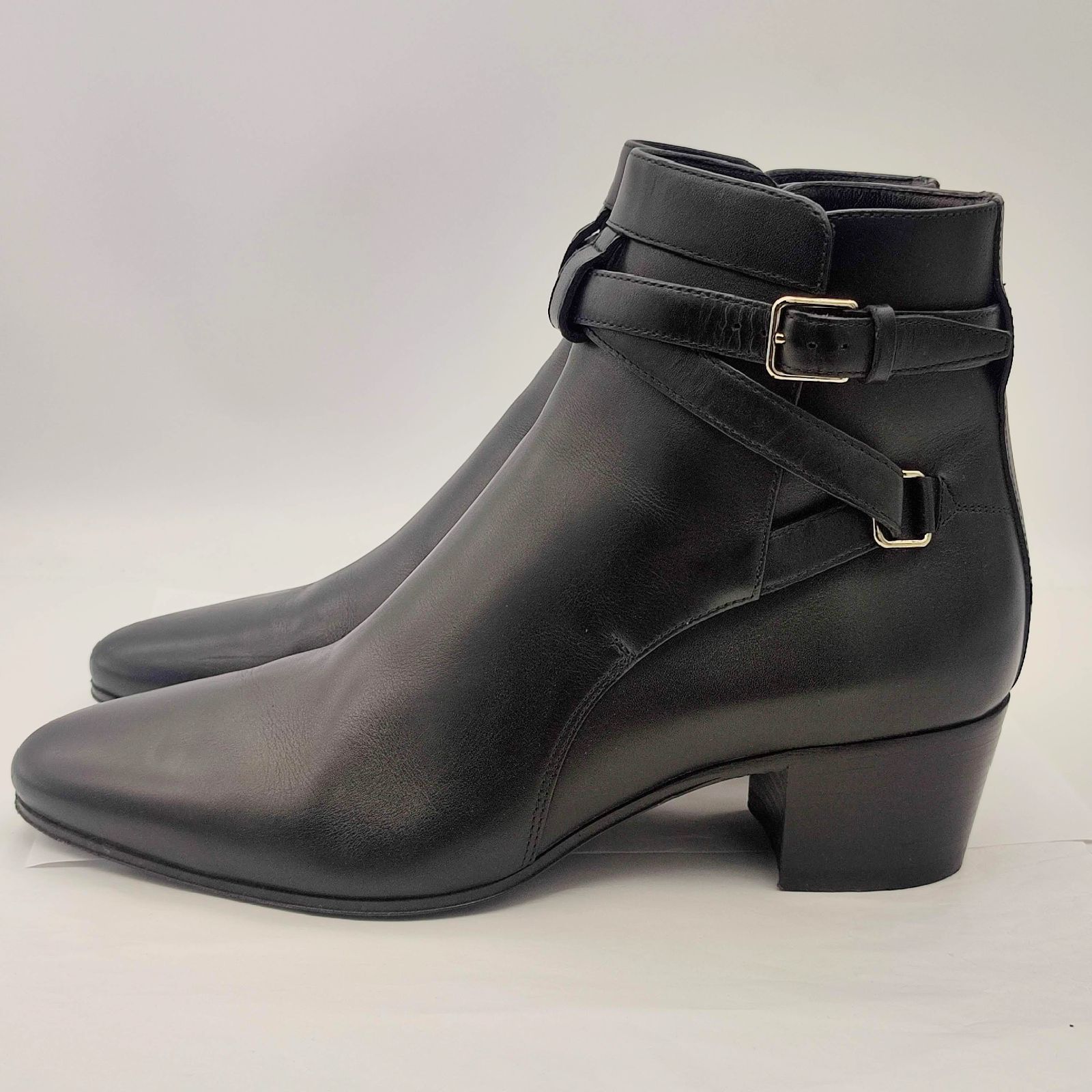 美品】Saint Laurent サンローラン レザー ジョッパーブーツ ブラック