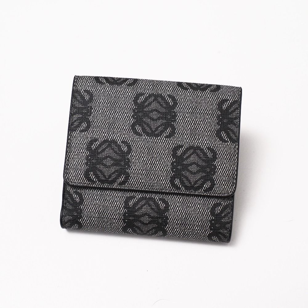 □未使用品□LOEWE ロエベ 三つ折り財布 アナグラム 総柄 20250623  