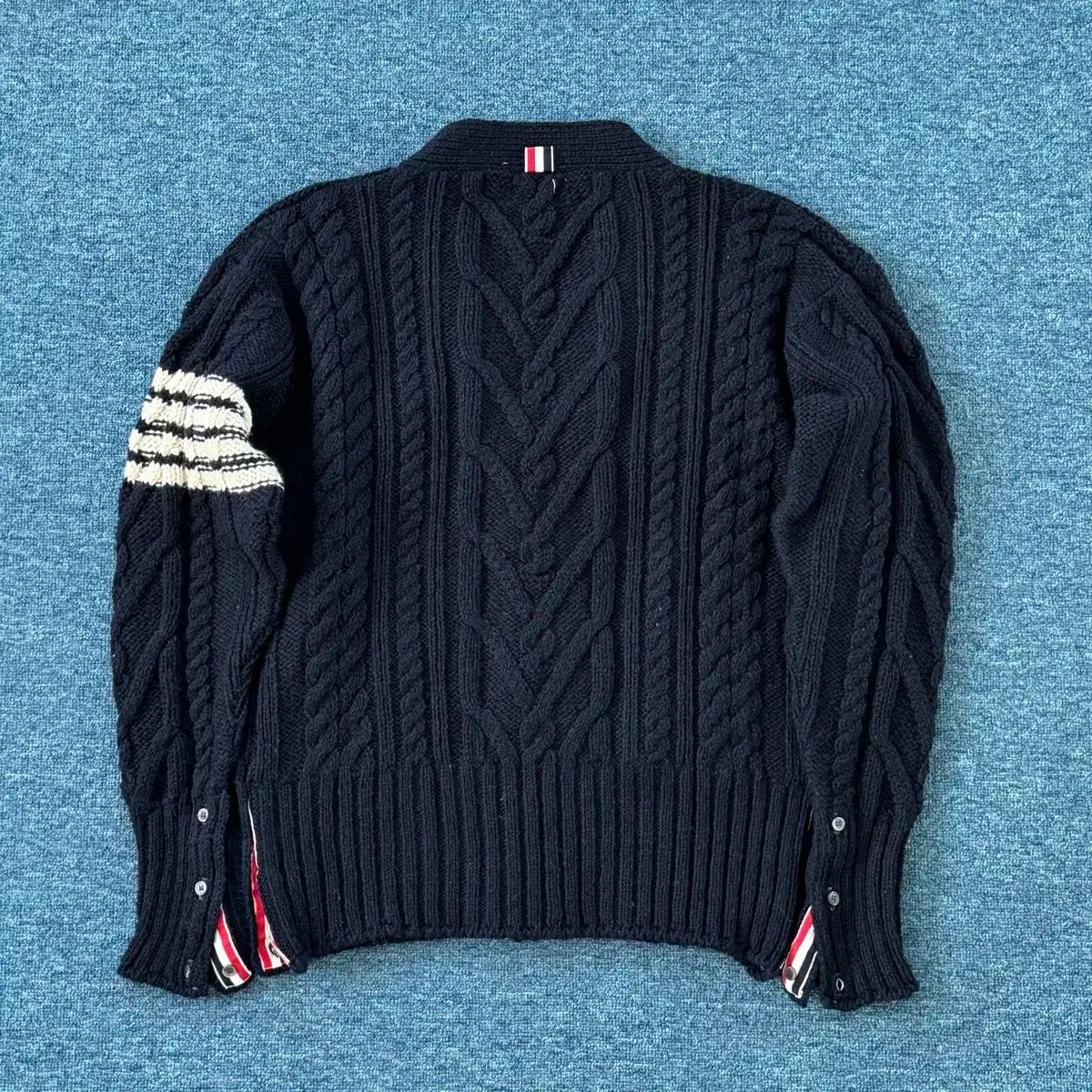 極美品 THOM BROWNE トムブラウン カーディガン モヘア混 4BAR Thom Browne(トム・ブラウン) モヘア カーディガン 4 トムブラウン