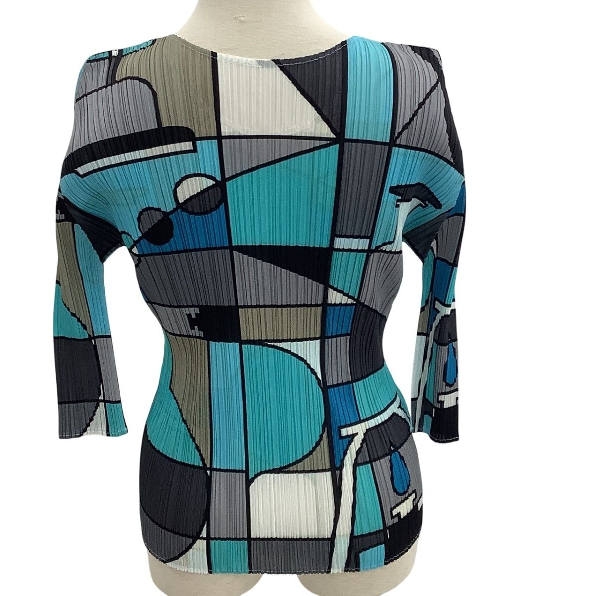 ISSEY MIYAKE イッセイミヤケ PLEATS PLEASE カットソー 図形 総柄  