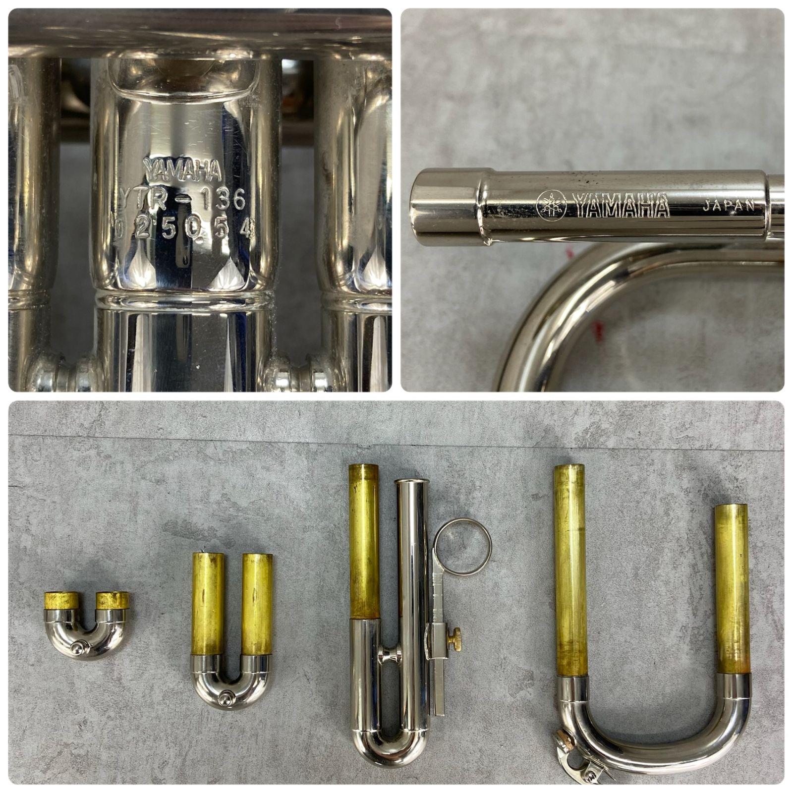 ヤマハ　YTR-136　B♭トランペット 管楽器　Mボア　ニッケルメッキ　学生 ヤマハ YTR-136 B♭トランペット 管楽器 Mボア ニッケルメッキ