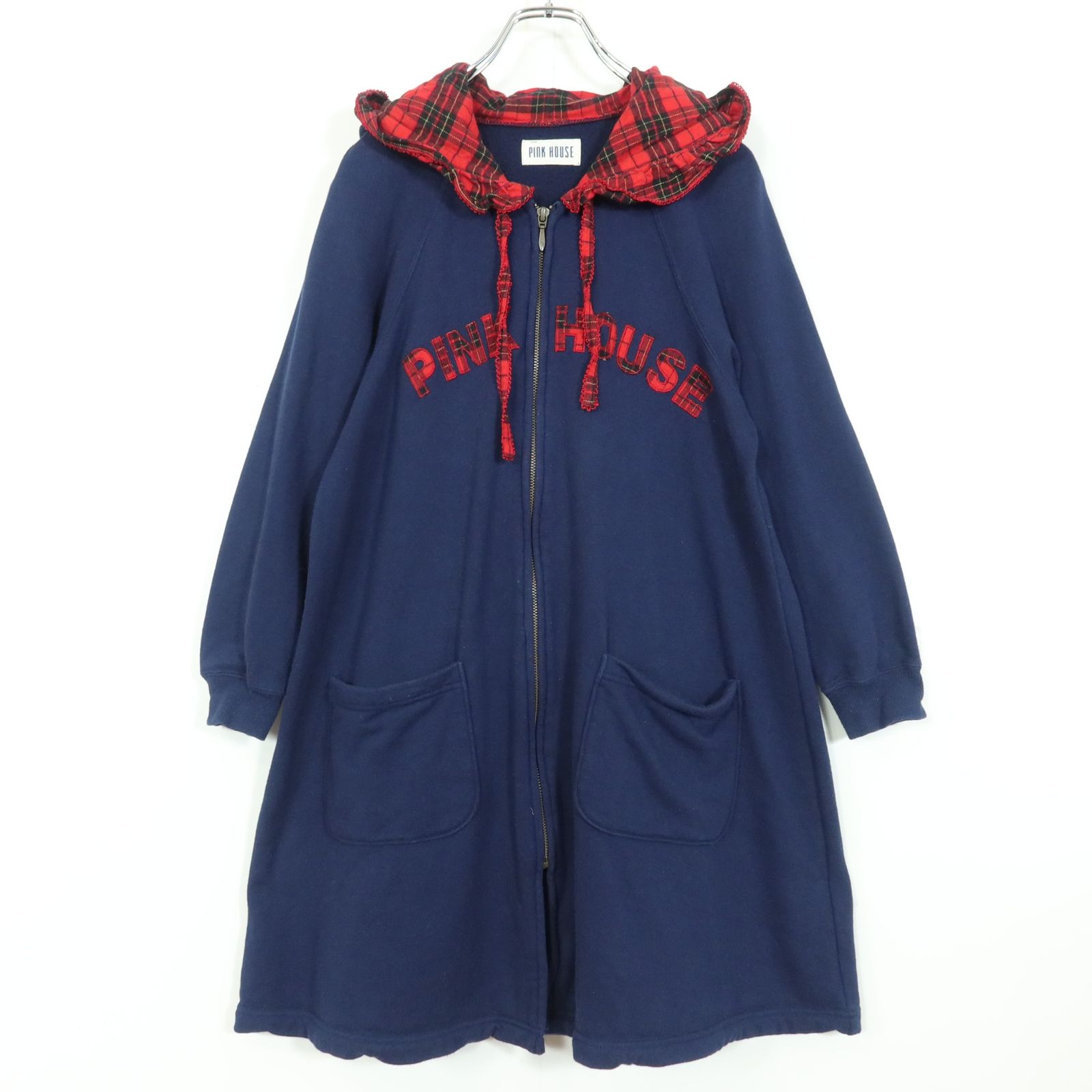 ピンクハウステディベアパッチワークフード付きブルーグレー（中古品） 桜Teddyぬいぐるみコサージュ｜ピンクハウスオフィシャル