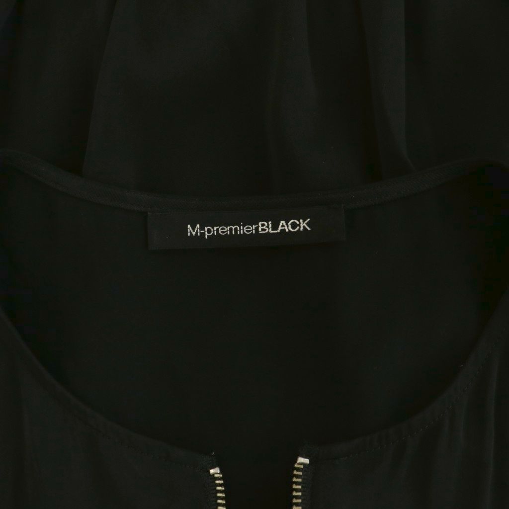 エムプルミエ ブラック M-Premier BLACK スリーブレースサテンブルゾン