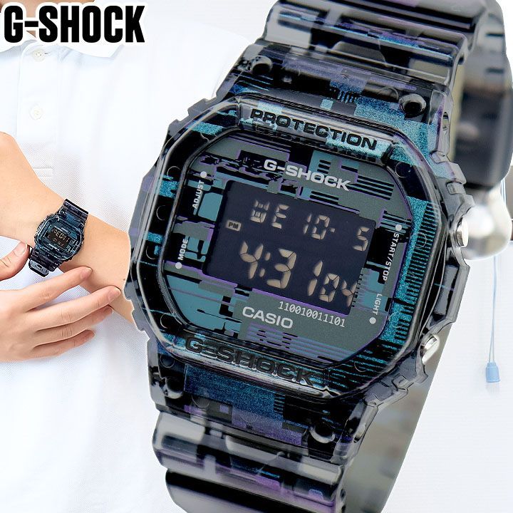 G-SHOCK Gショック ジーショック 腕時計 時計 メンズ デジタル DW-5600NN-1 スケルトン 透明 防水 グレー ウレタン 黒 ブラック... フリーサイズ 黒/白/赤