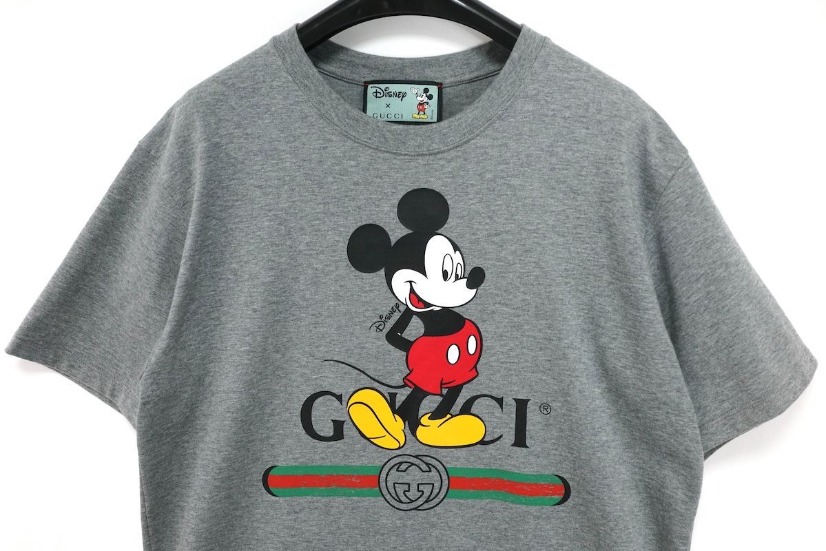 GUCCI グッチ ディズニー コラボ ミッキー ロゴプリント 半袖 Tシャツ GUCCI グッチ DISNEY ディズニー コラボ ミッキー ロゴ プリント