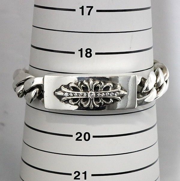 クロムハーツ フローラルIDブレスレット 11リンク 純正ダイヤ パヴェ