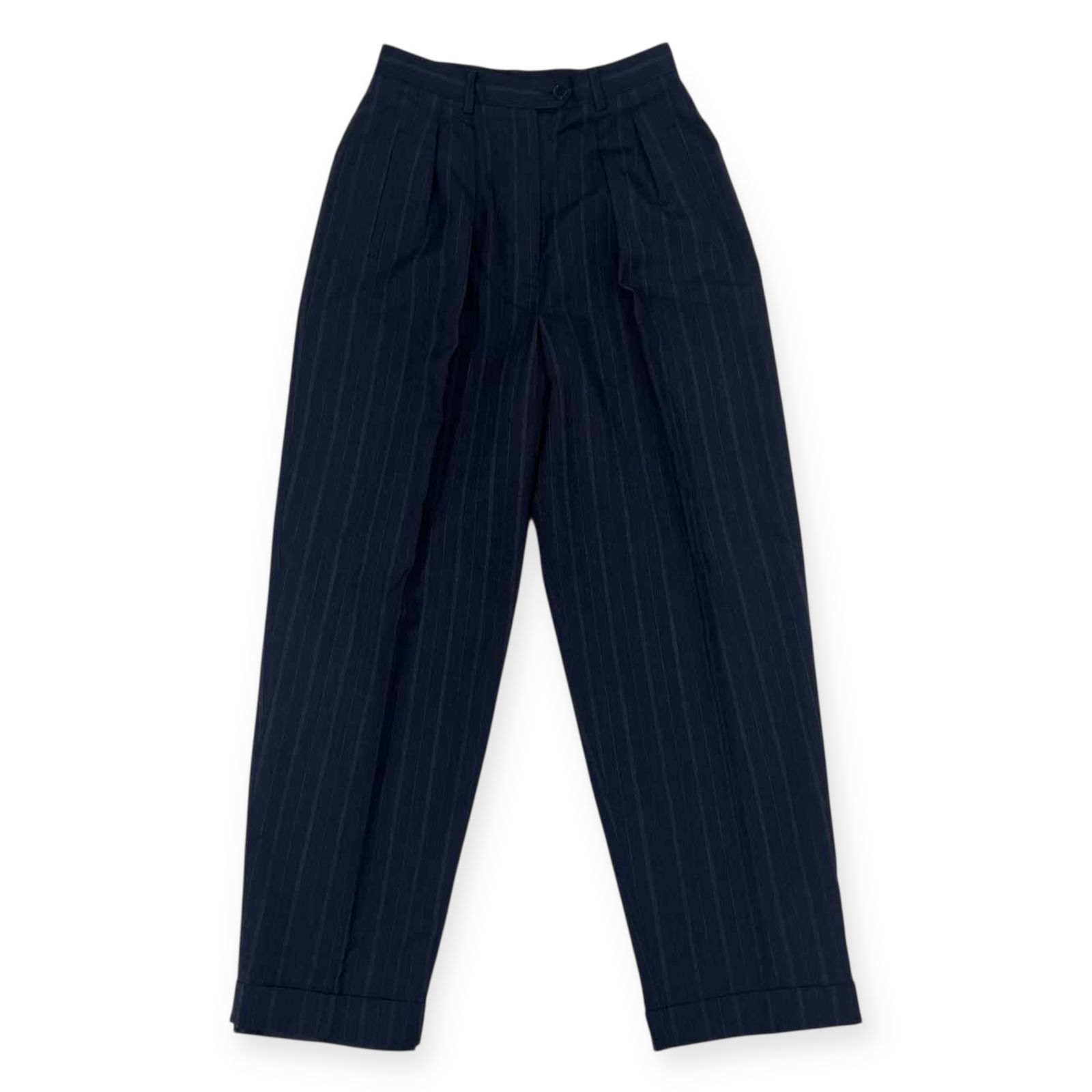 【ラルフローレン】　90s ストライプスラックス　イタリア製　ネイビー 90s LAUREN RALPH LAUREN RETITE ラルフローレン ストライプ